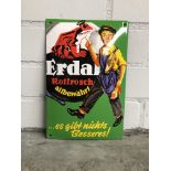 German Enamel Sign Erdal Rotfrosch Shoe Polish