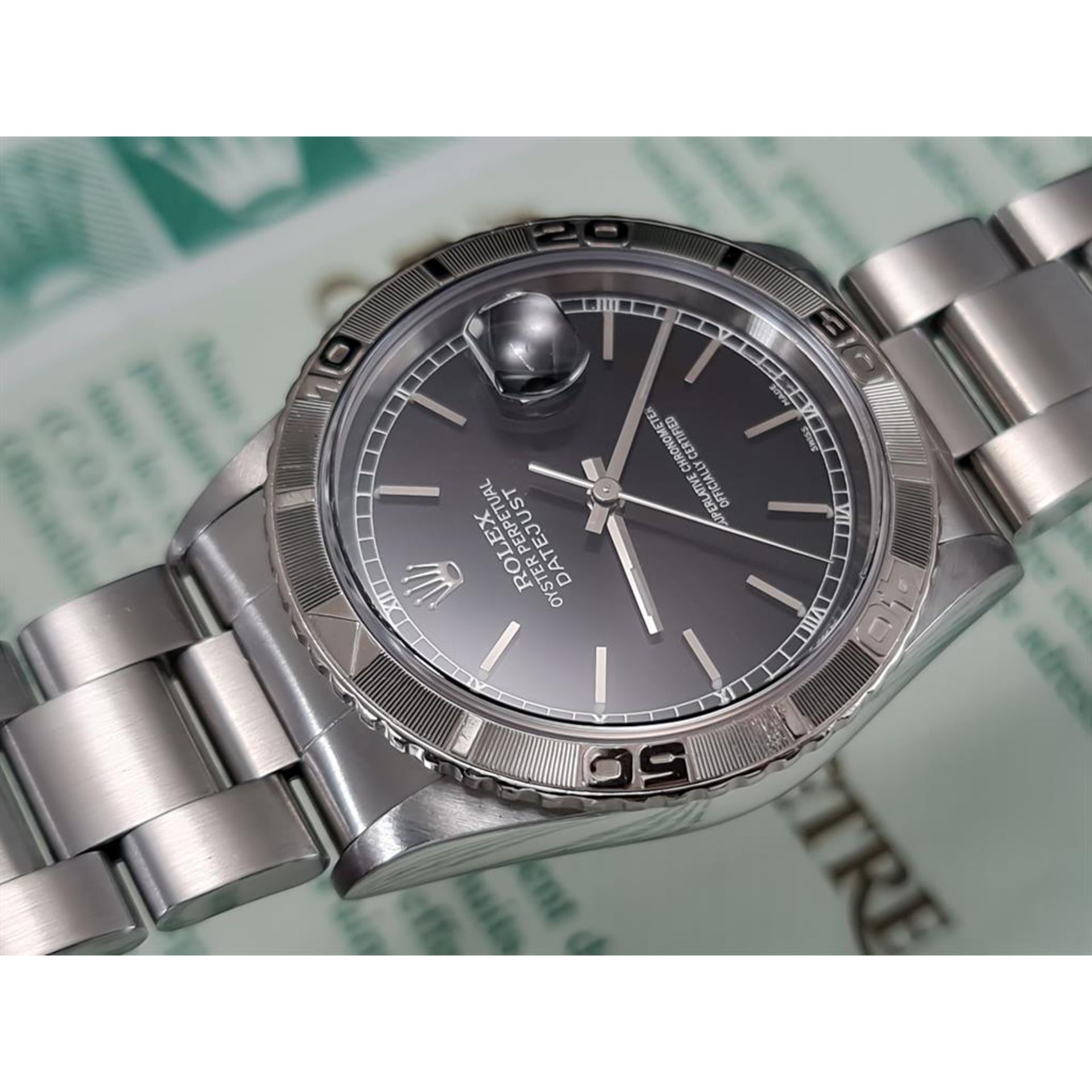 1999 Rolex Datejust Turn-O-Graph 16264 Steel White Gold - Black Dial - Oyster - Image 9 of 11