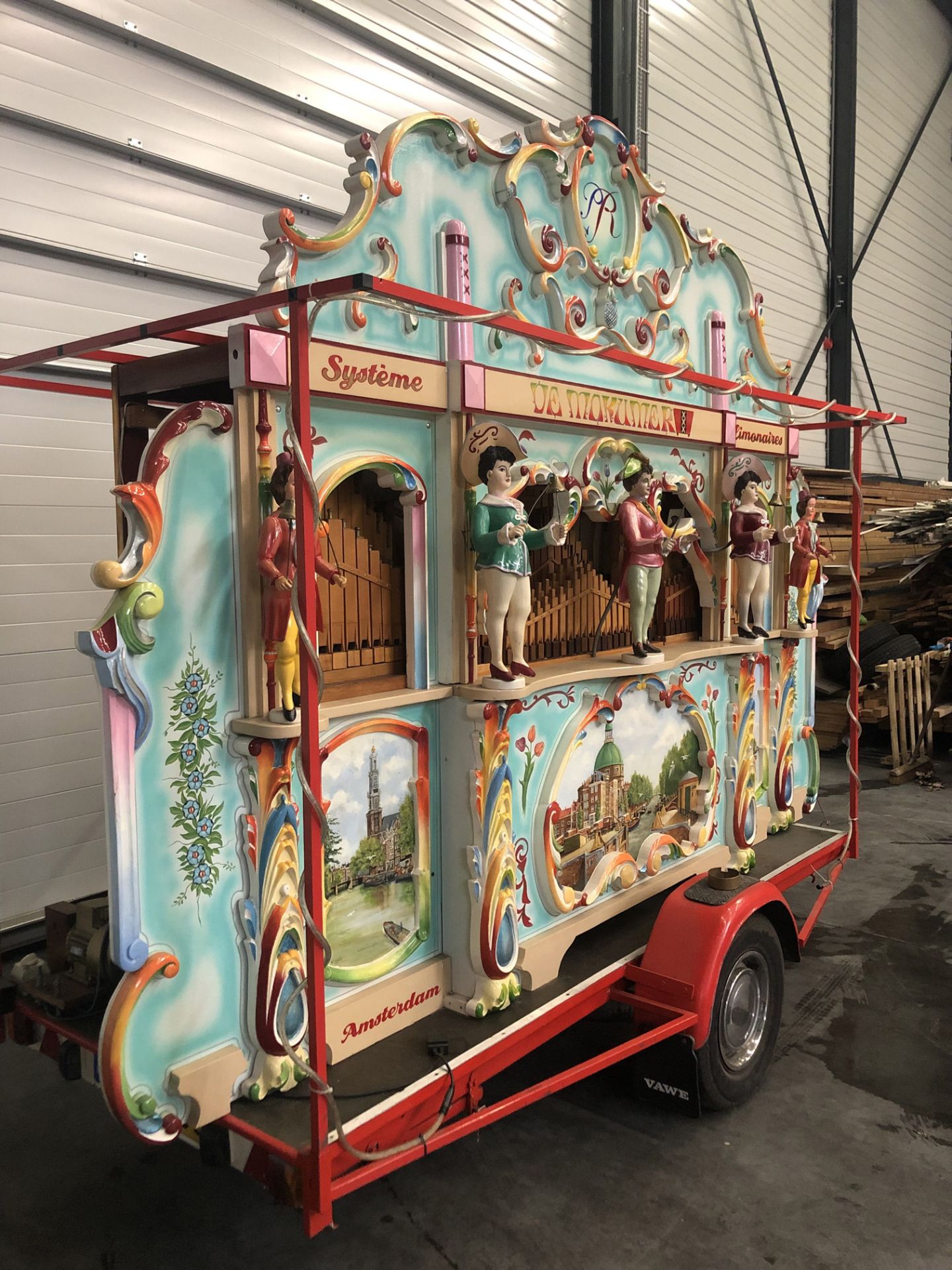 72-key Limonaires Fairground Organ "De Mokumer" on Carl Frei  with 97 Books & Trailer - Image 4 of 6