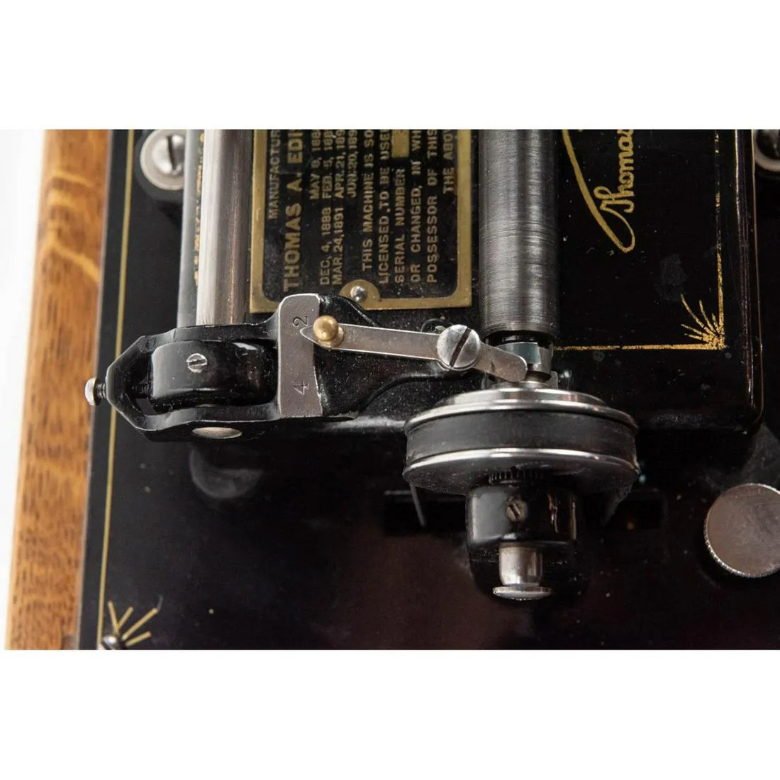 Edison Home Model A Phonograph with Cygnet Horn - Image 6 of 6