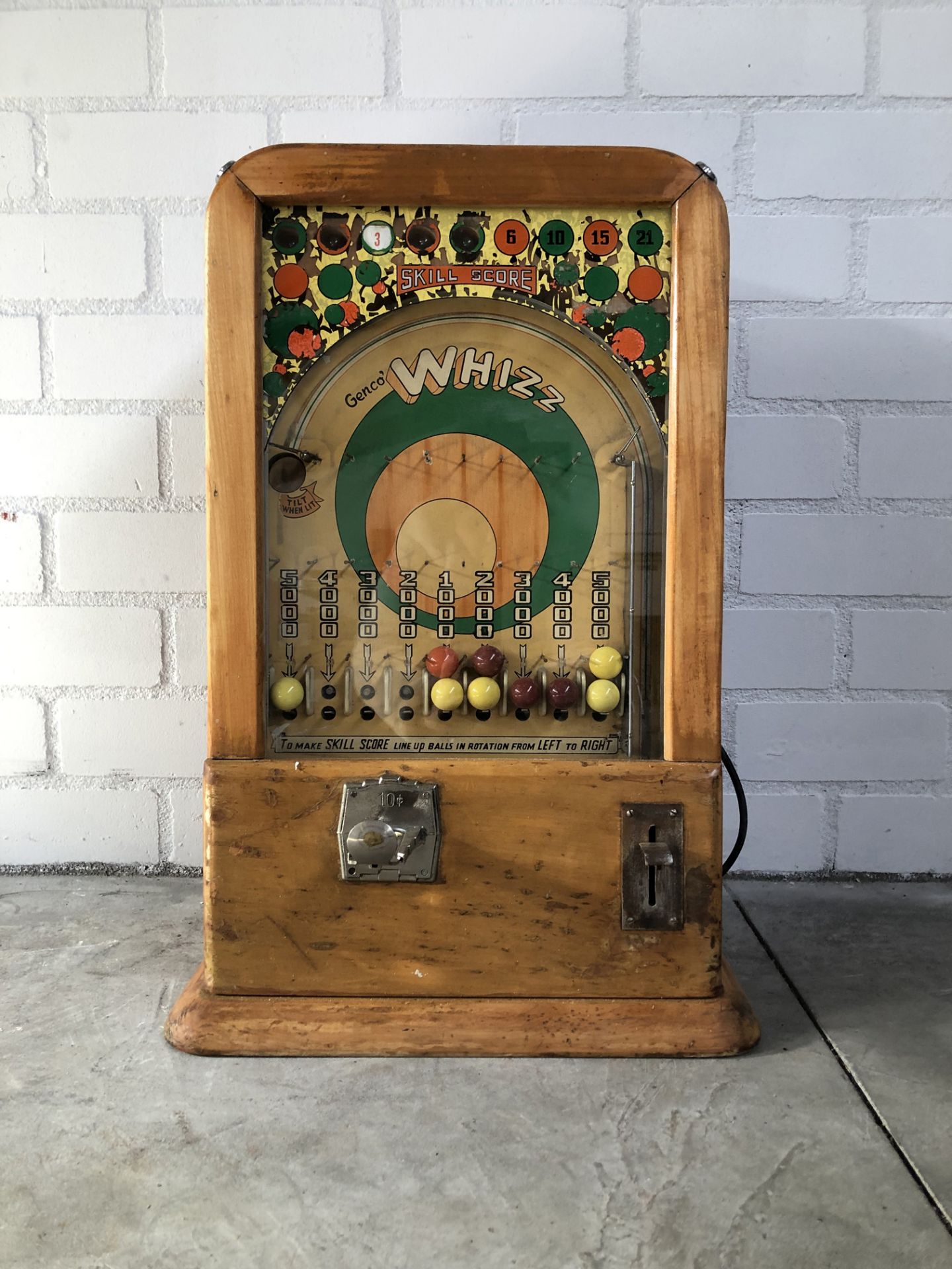 1946 Genco Whizz Tabletop Pinball Machine
