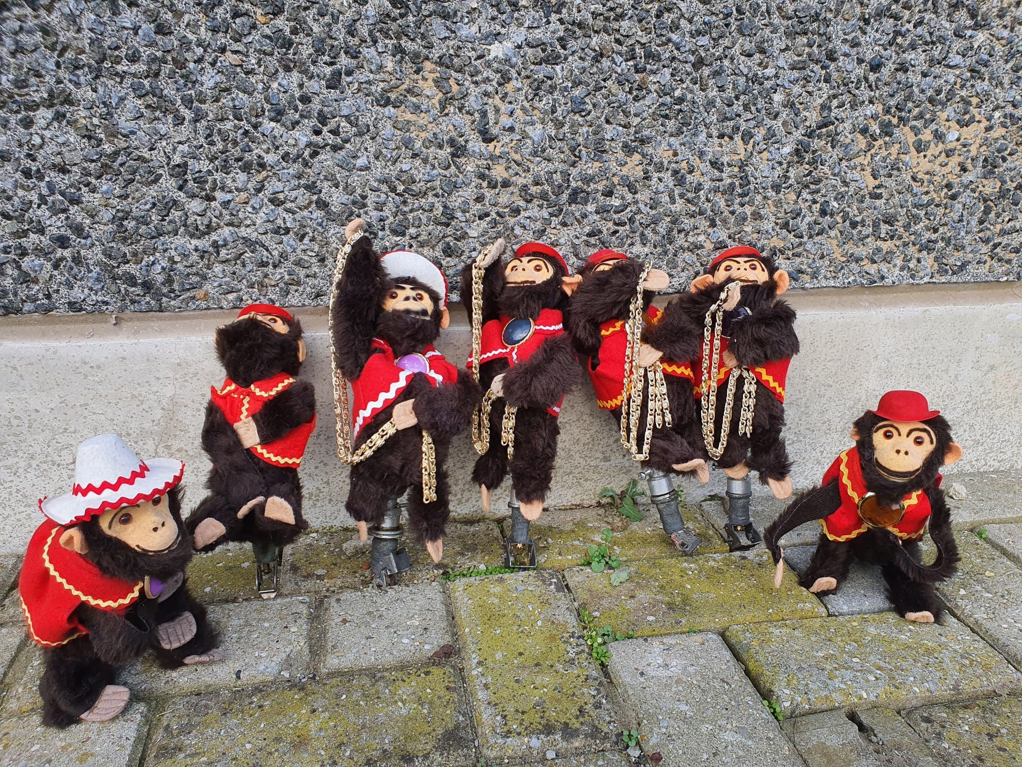 Set of 7 Original Bimbobox Monkeys