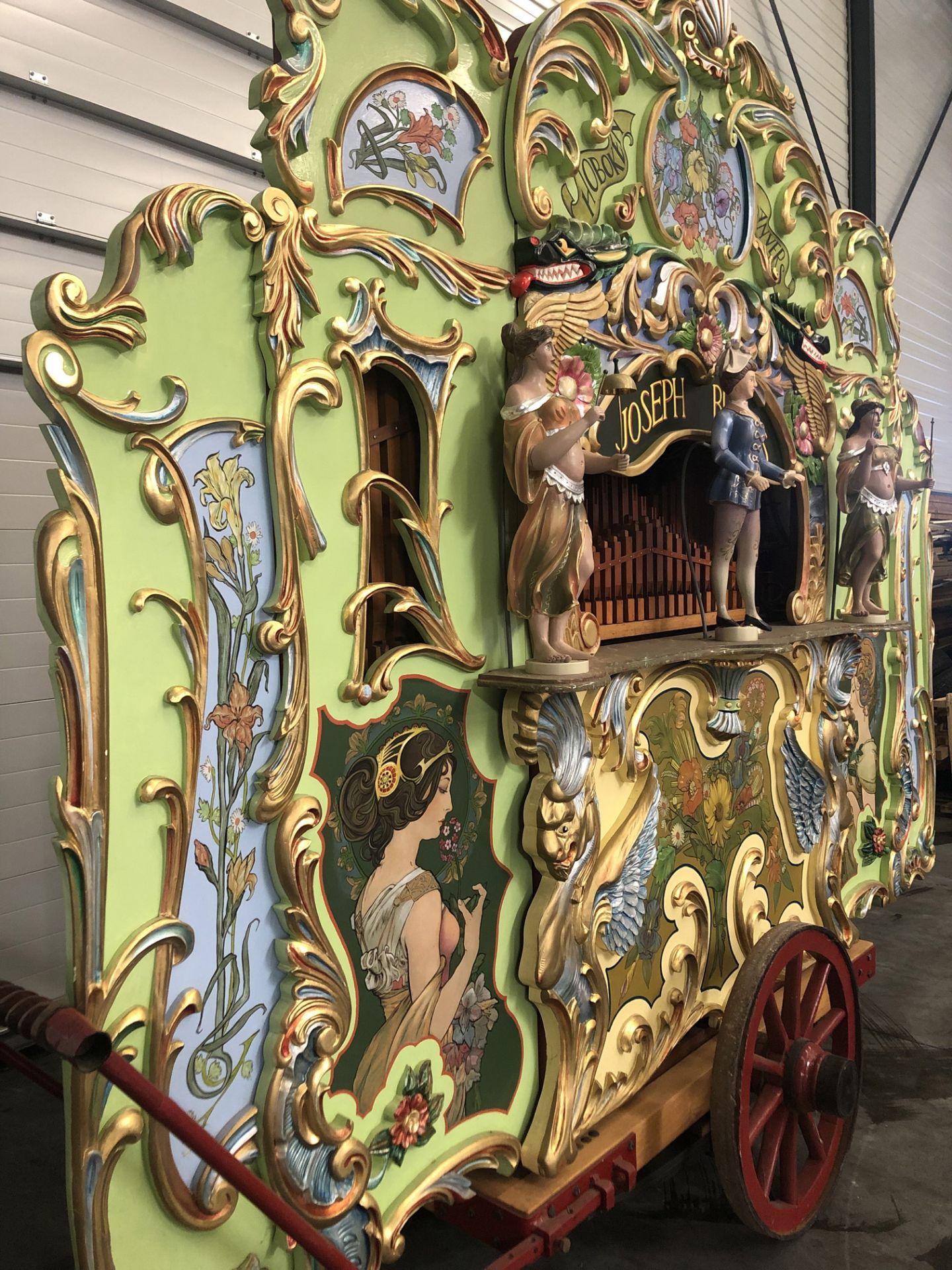 Joseph Bursens 69-Key Fairground Organ with Trailer & 40 Books - Image 4 of 6