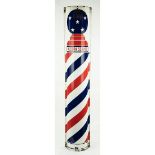 Curved Enamel Modern Service Barbershop Sign