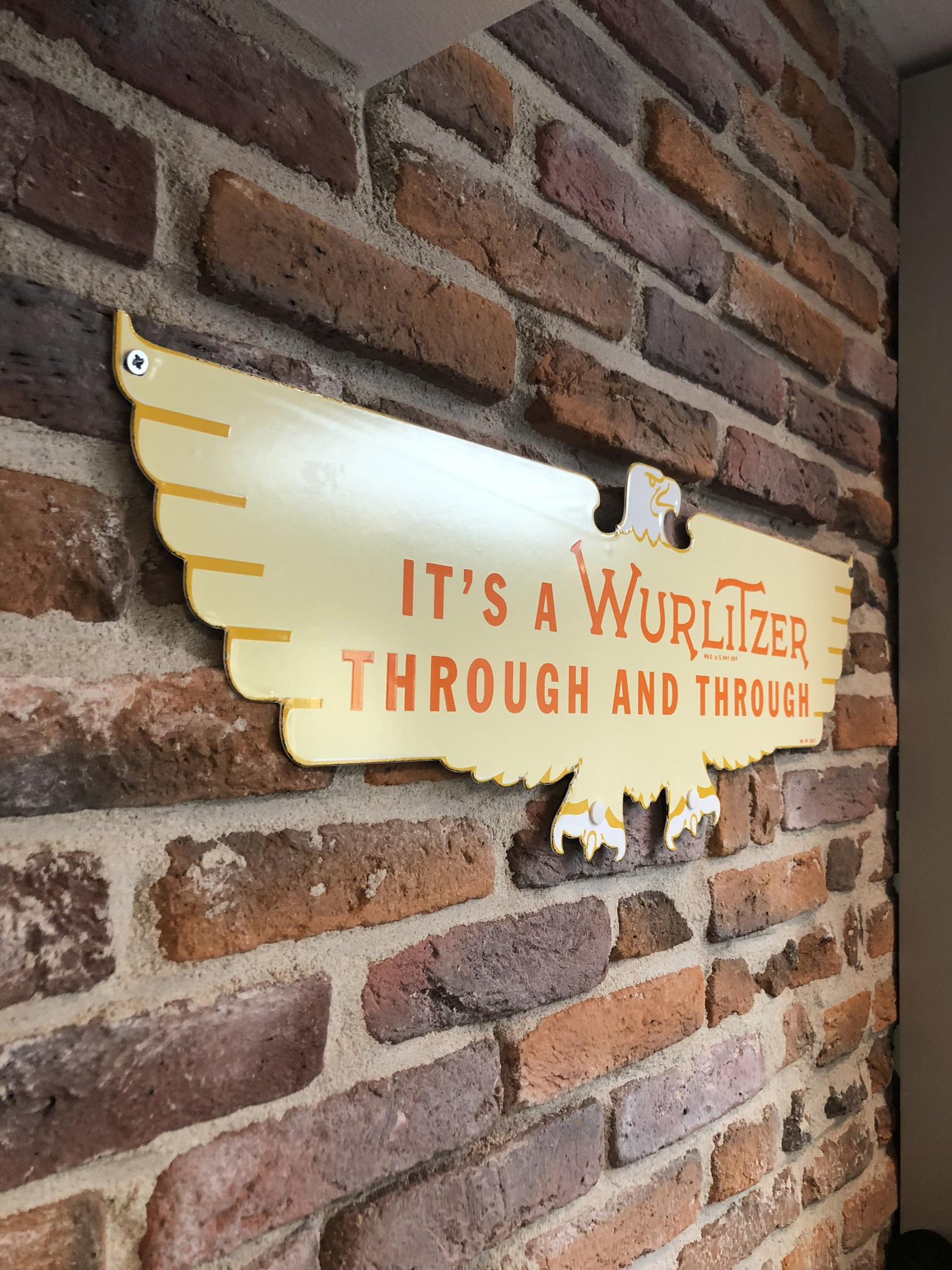 Wurlitzer Eagle Enamel Sign - Image 2 of 4