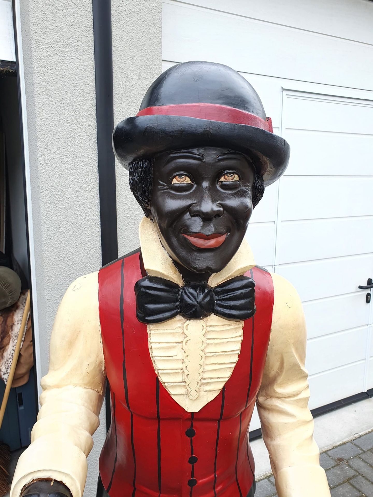 Lifesize Wooden Butler Statue - Image 2 of 2