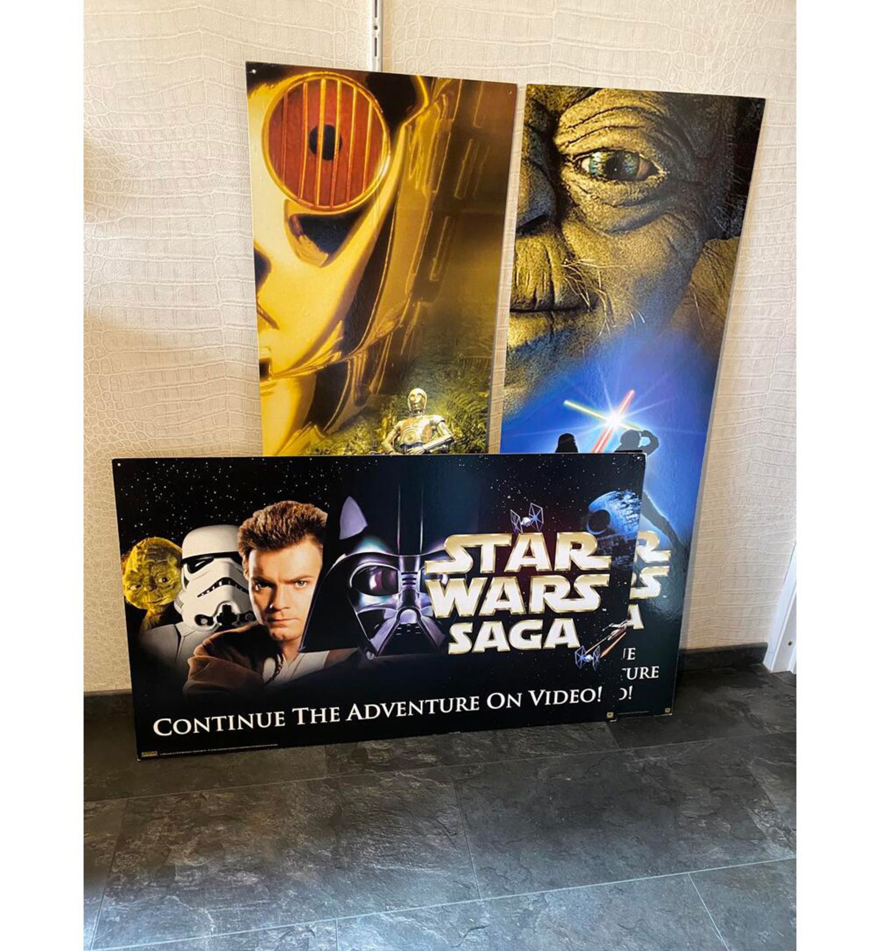 Lot 3pcs Large Star Wars Movie theater film cardboard plates - Bild 6 aus 7