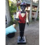 Lifesize Wooden Butler Statue