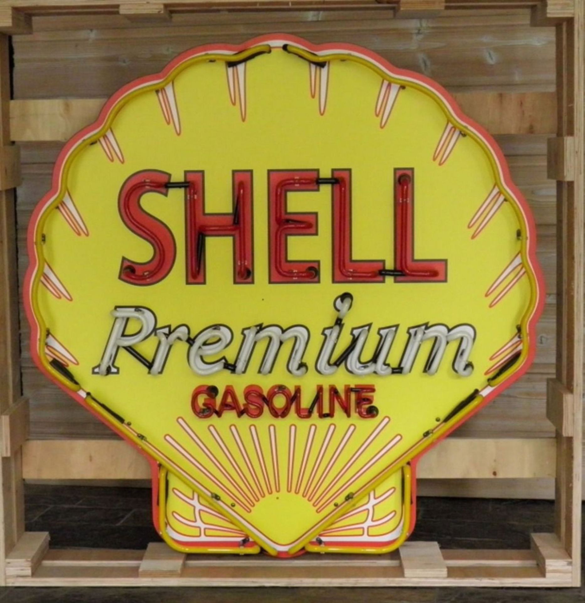 Shell Premium Gasoline Logo Neon Lighting - With Back Plate XL - Image 2 of 2