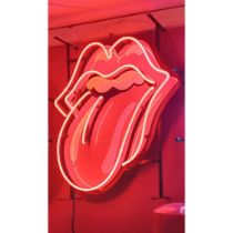 Brand New Rolling Stones Logo Neon Sign with Backplate