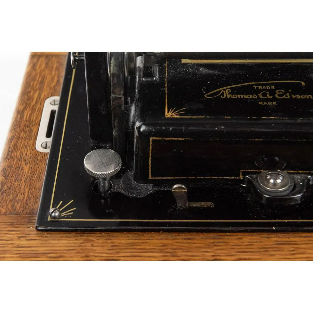 Edison Home Model A Phonograph with Cygnet Horn - Image 5 of 6