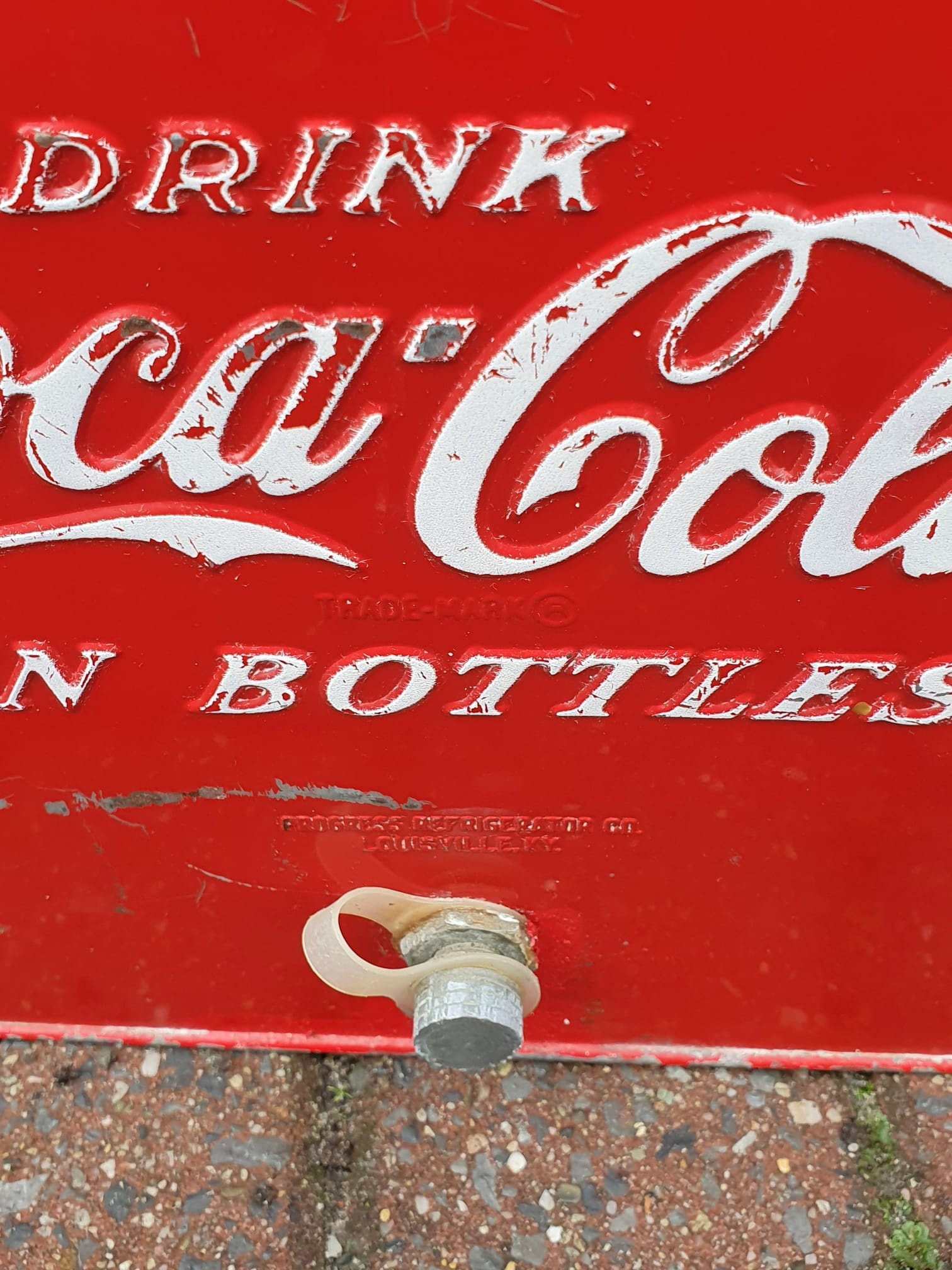 Vintage Coca-Cola Cooler with Bottle Cap Opener  - Image 4 of 6