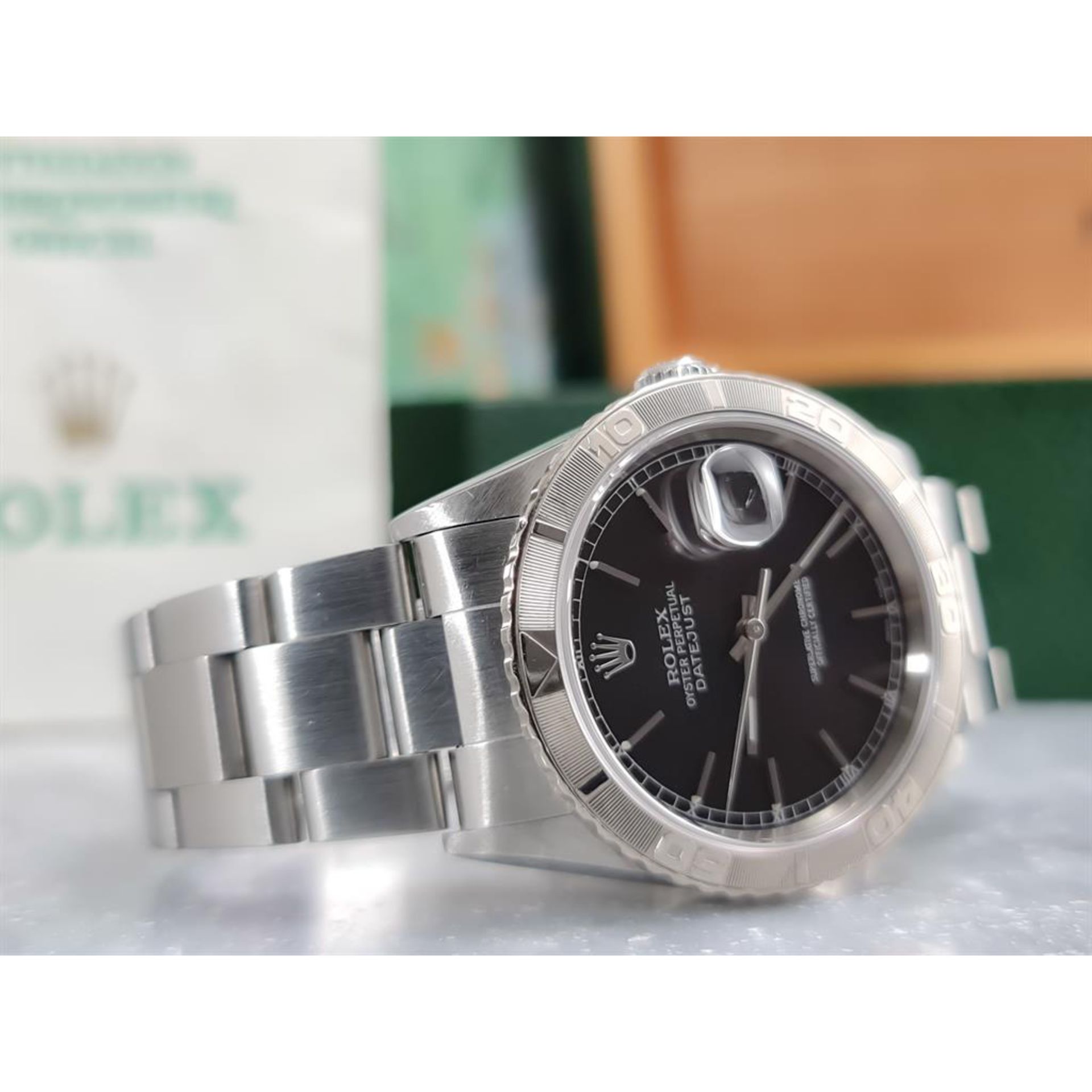 1999 Rolex Datejust Turn-O-Graph 16264 Steel White Gold - Black Dial - Oyster - Image 2 of 11