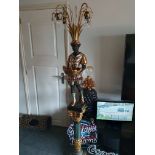 Blackamoor Lamp with Matching Pillar