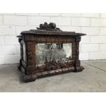 Original Black Forest Liquor Cabinet with Glassware