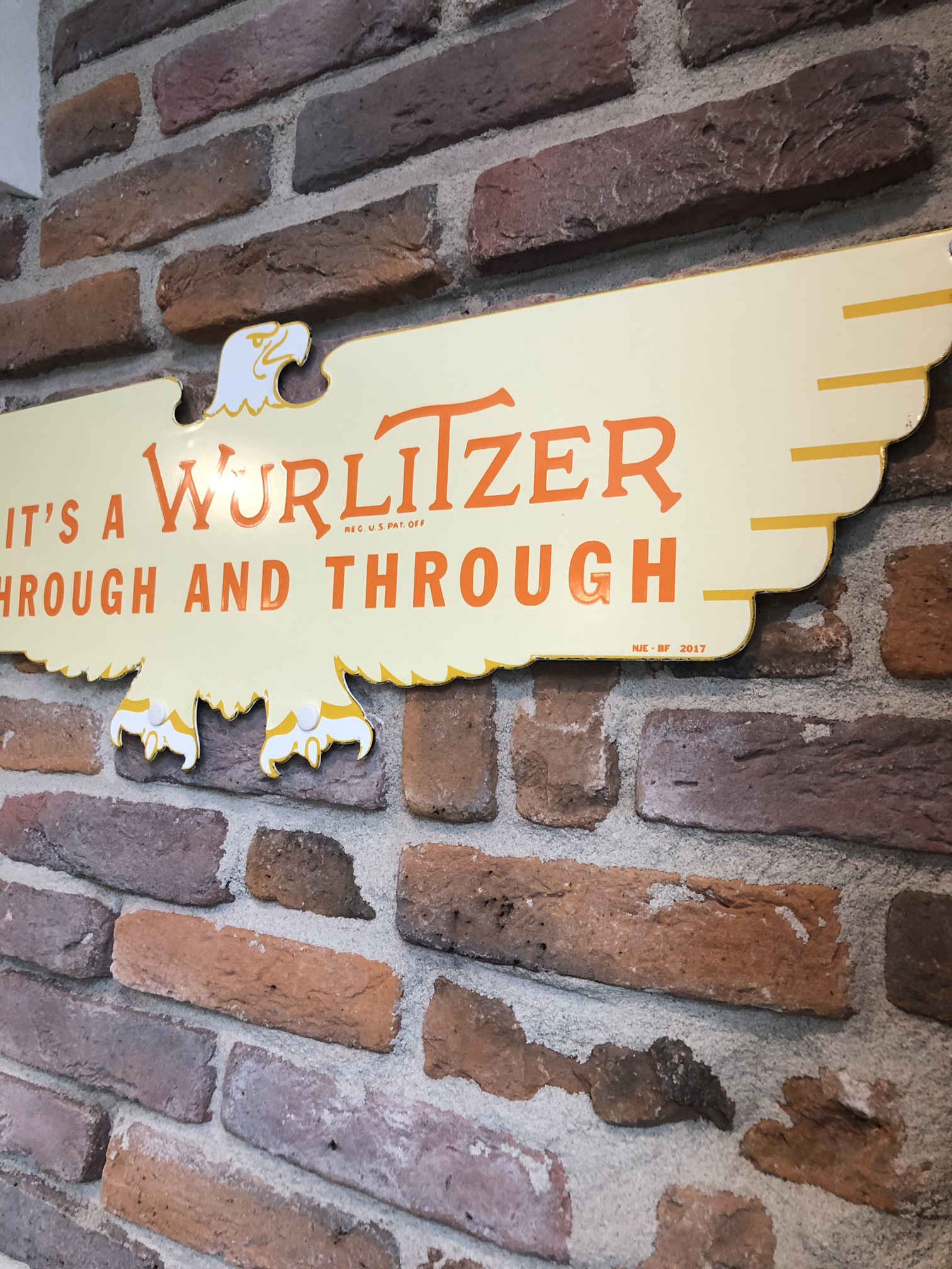 Wurlitzer Eagle Enamel Sign - Image 3 of 4