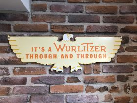 Wurlitzer Eagle Enamel Sign