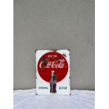 1950s Dutch Enamel Coca-Cola Advertising Sign