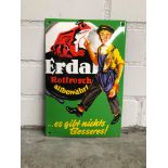 German Enamel Sign Erdal Rotfrosch Shoe Polish