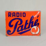 Curved Enamel Sign Radio Pathé