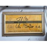 Framed Wooden Usines Th. Mortier Advertising Sign