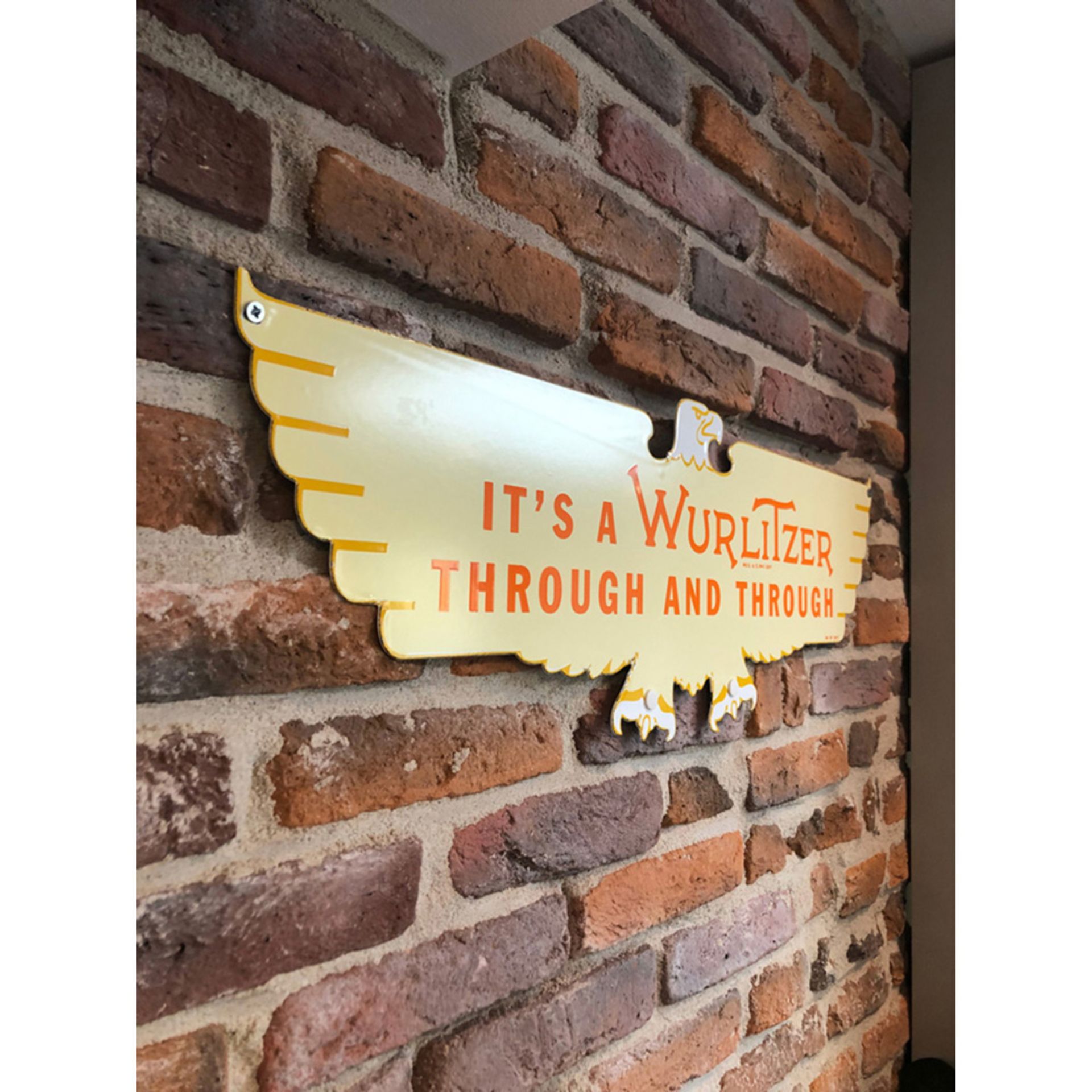 Wurlitzer Eagle Enamel Sign - Image 2 of 4