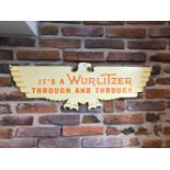 Wurlitzer Eagle Enamel Sign