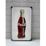 Reproduction Coca-Cola Bottle Enamel Sign