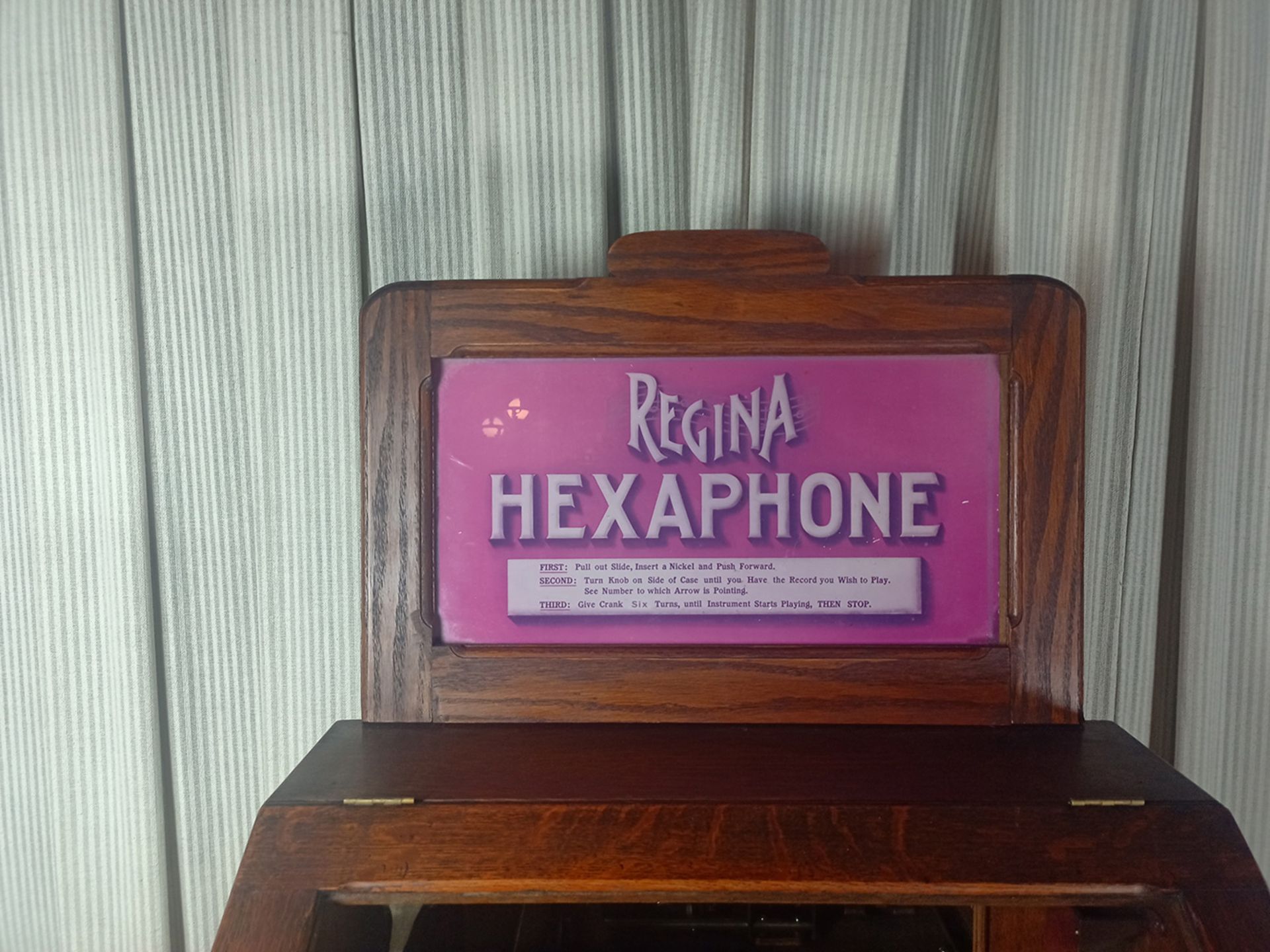 Regina Hexaphone Style 101 Coin-op Phonograph, ca. 1910 - Image 6 of 13