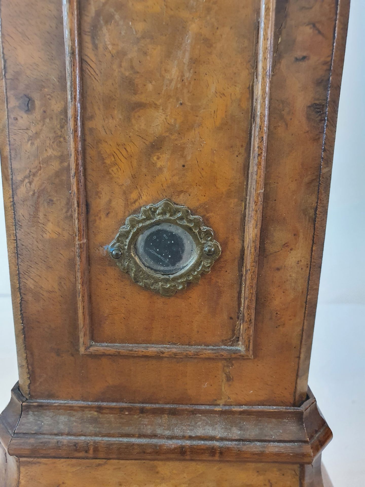 Early Miniature Clock Case with Hanging Pocket Watch Clock Face - Image 5 of 9