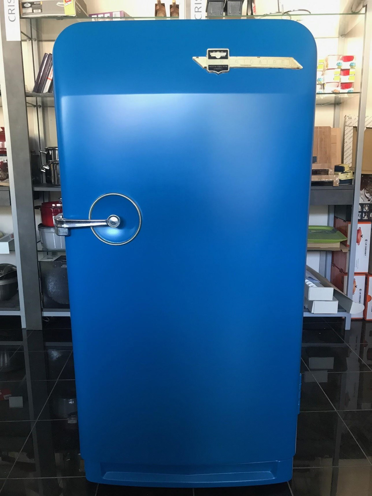 1961 Frigidaire Refrigerator in Matt Blue Color