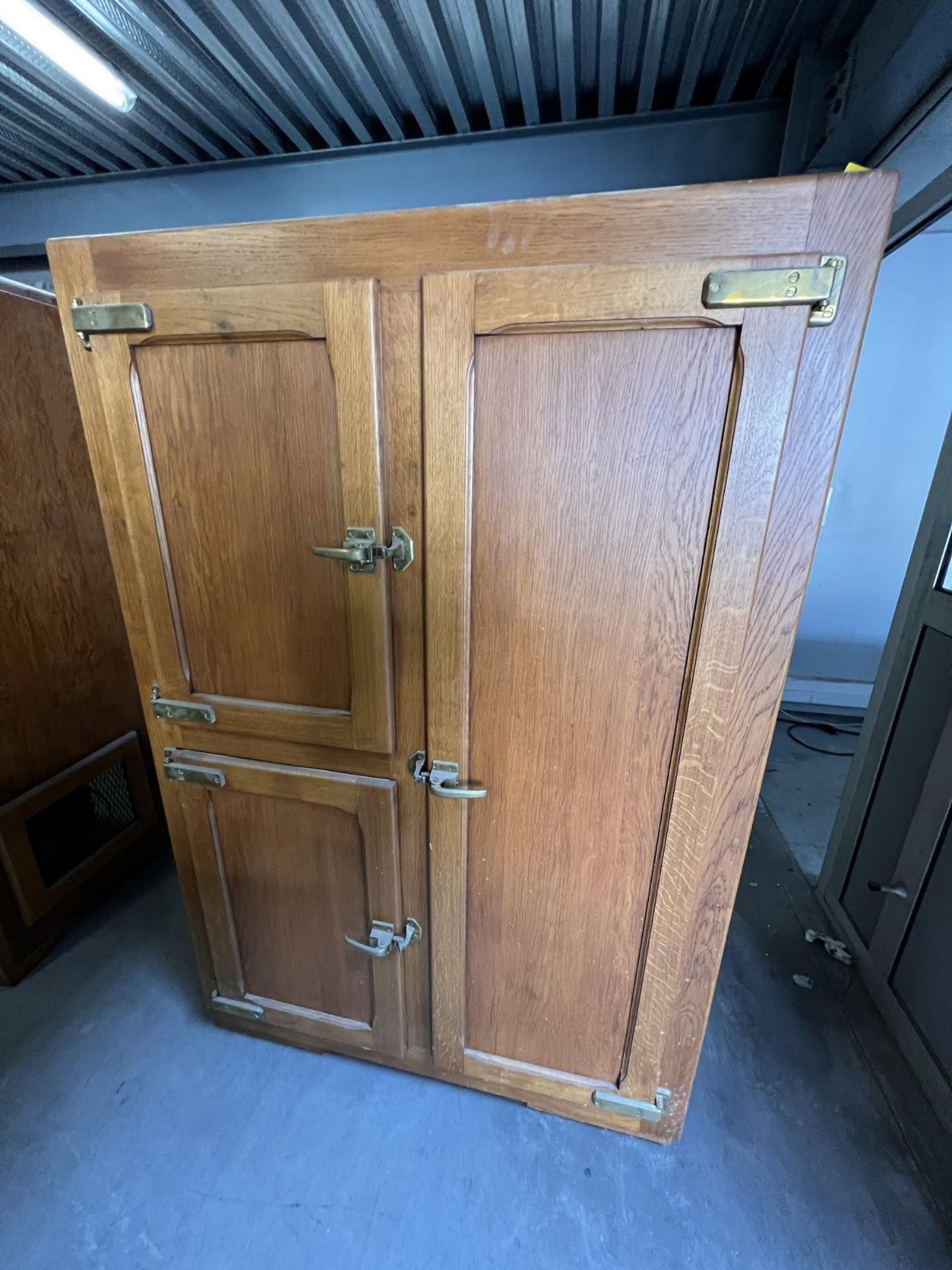 1981 Lanef Solid Oak Refrigerator