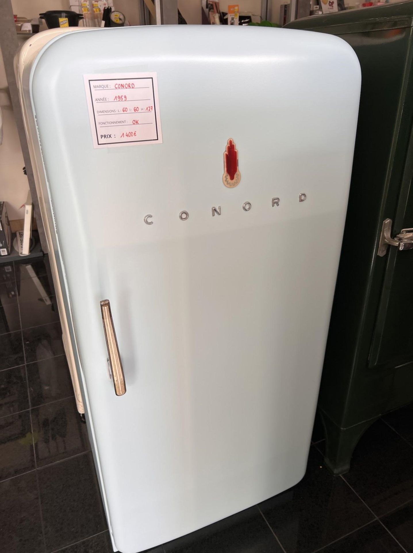 1959 Conord Refrigerator in Matt Baby Blue Color