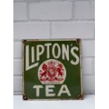 French Lipton's Tea Enamel Sign