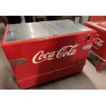 Vintage Coca-Cola Refrigerator on Wheels