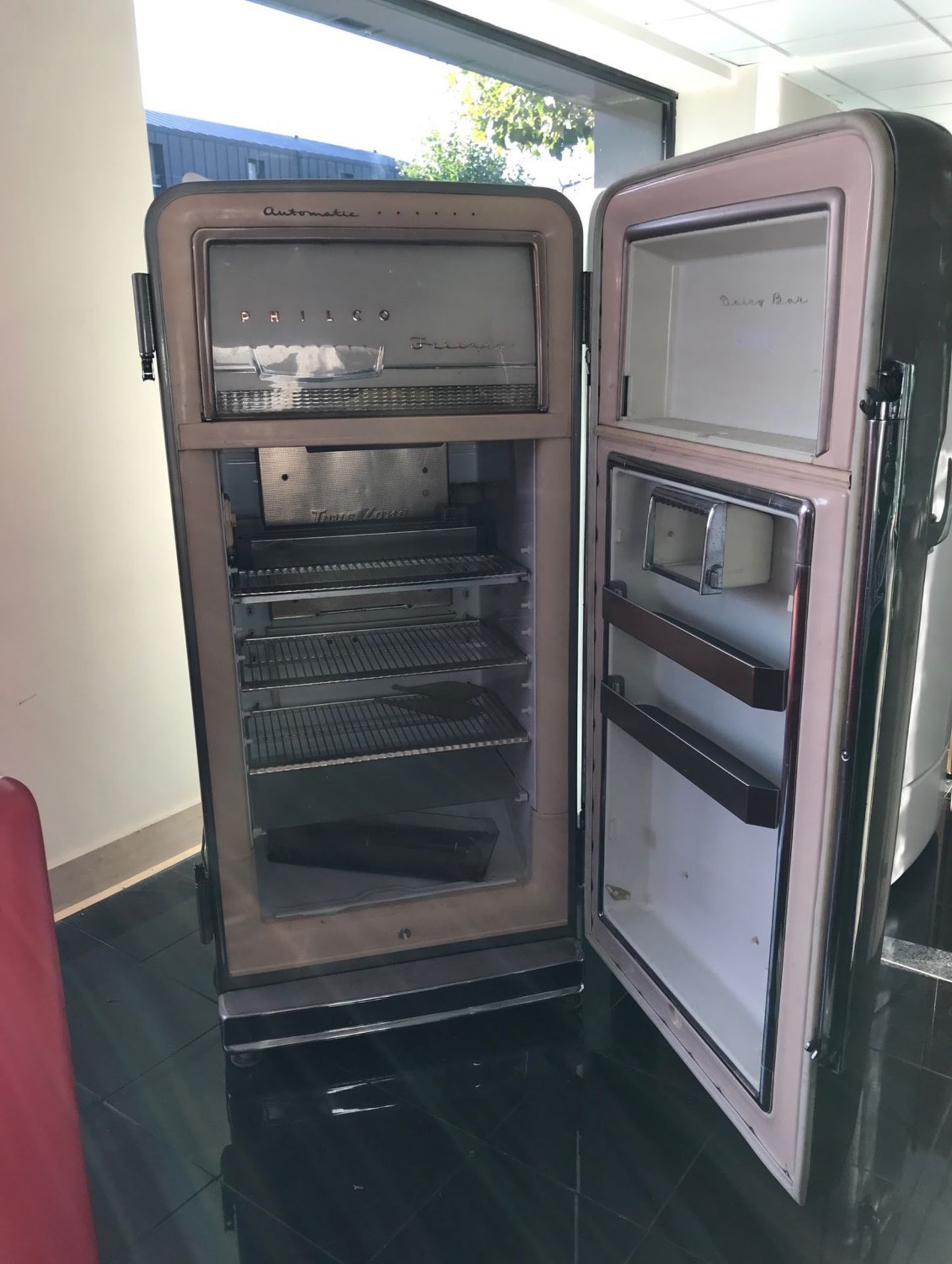 1954 Philco Refrigerator in Metalic Glossy Gray Color - Image 2 of 2