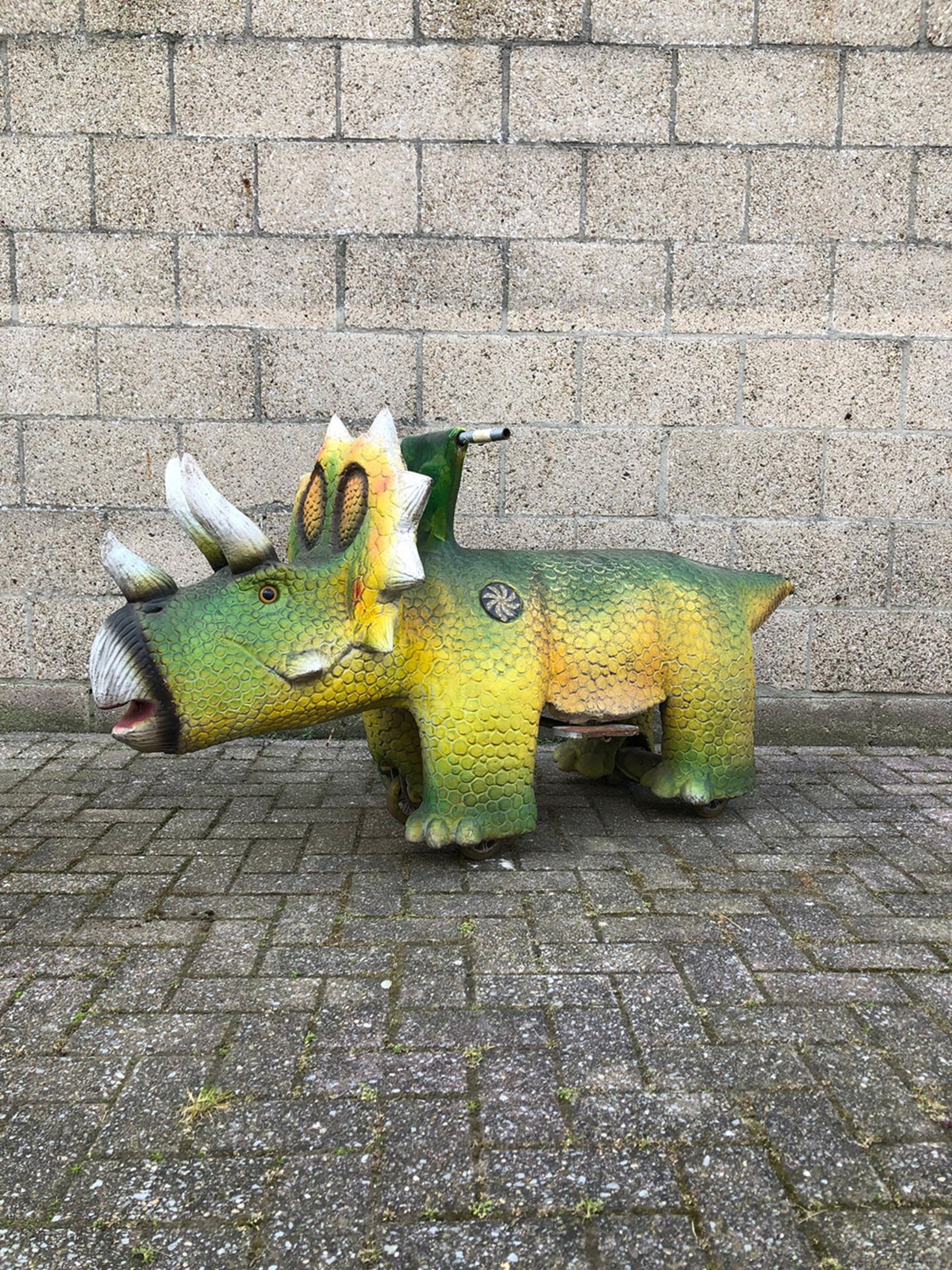 Children's Fairground Coin-Op Triceratops Attraction