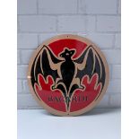 Reproduction Bacardi Bat Enamel Sign