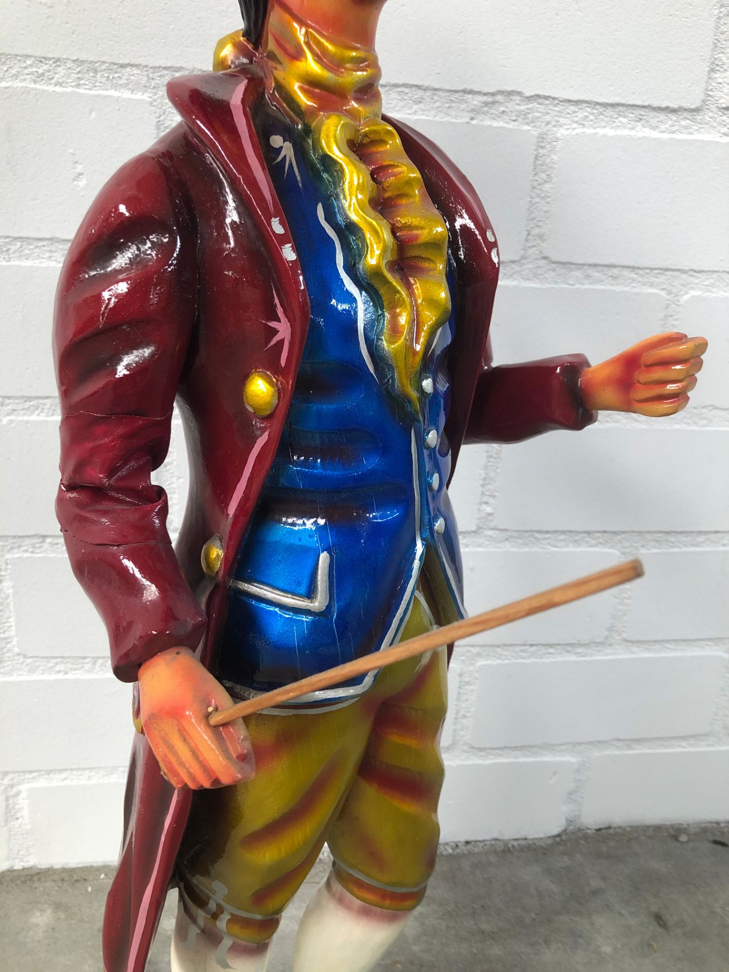 Wooden Organ Figure Conductor with Baton ca. 1980 - Image 8 of 10