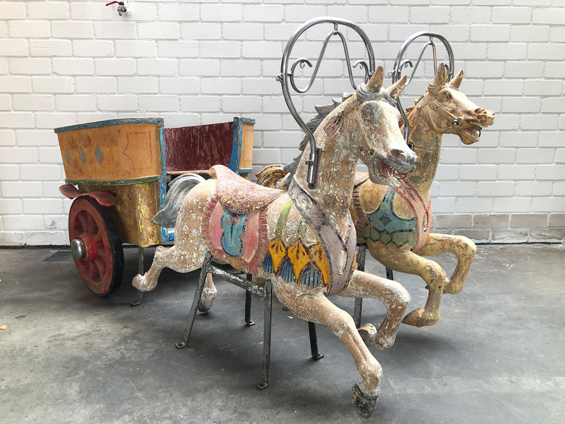 Original Bernard van Guyse Carriage with Two Horses. - Image 11 of 14