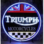 Triumph Motorcycles Neon Sign with Backplate