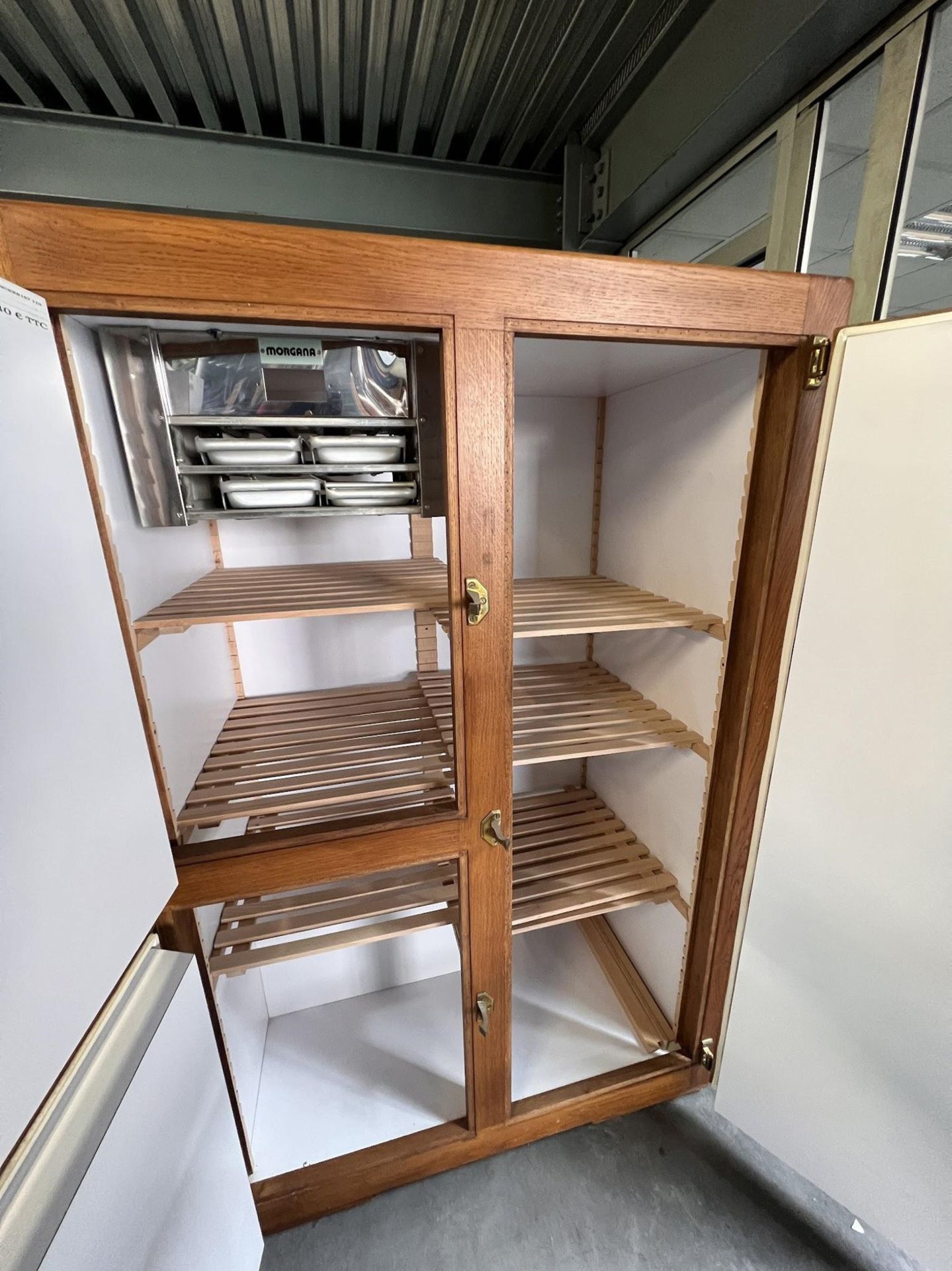 1981 Lanef Solid Oak Refrigerator - Image 2 of 2