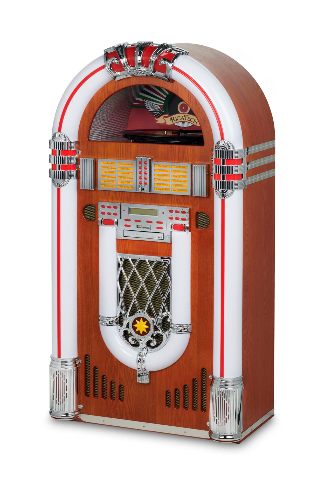 RR2500 Premium LED Jukebox Brown with Full Options  - Image 10 of 10