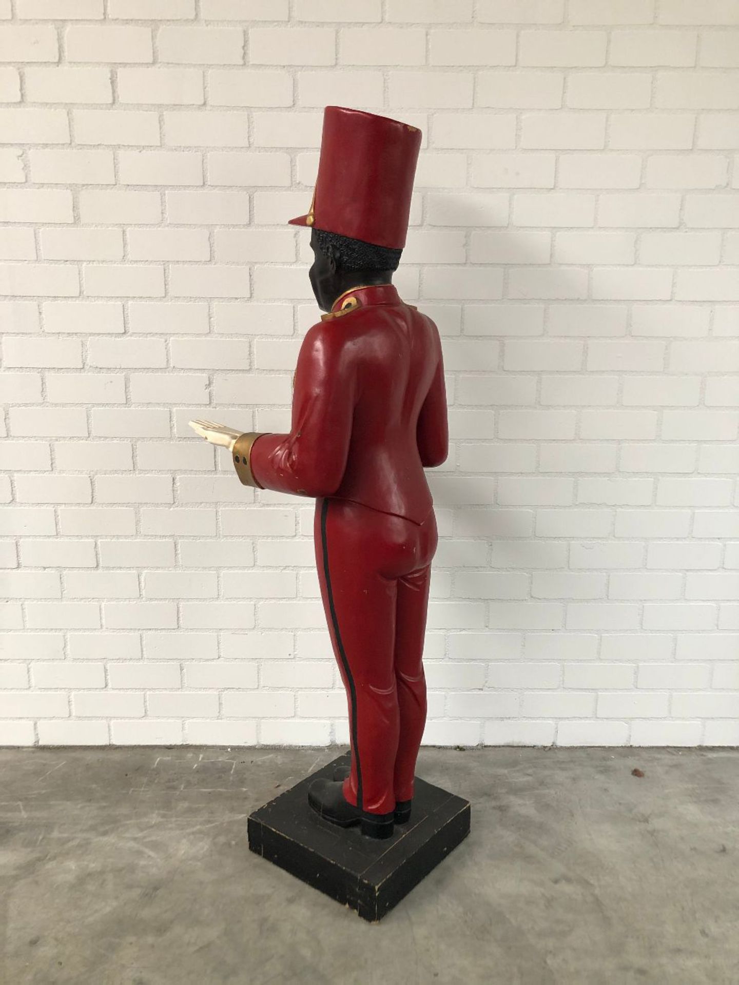 Antique Lifesize Wooden Butler Statue - Image 8 of 8