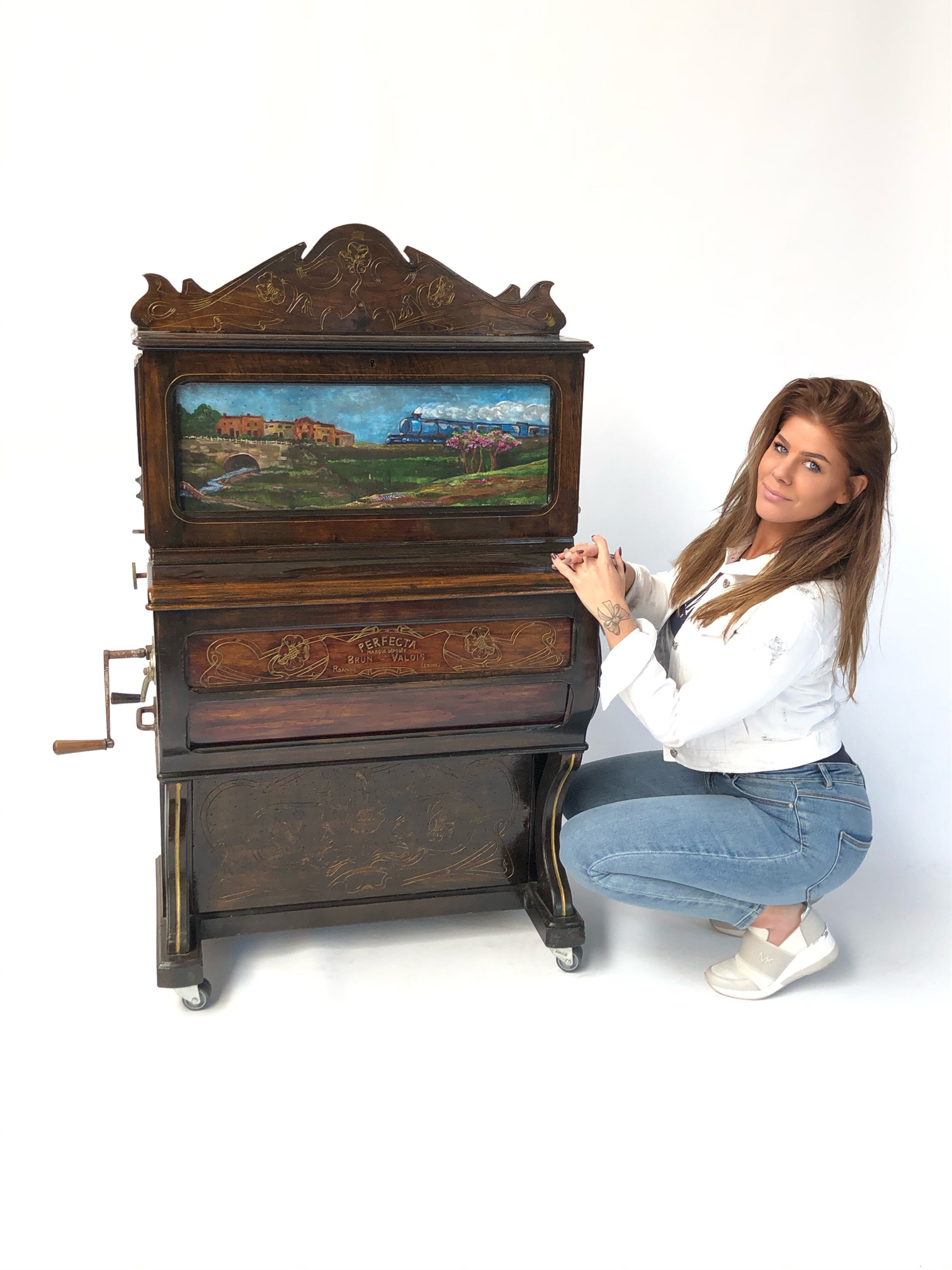 French Barrel Piano - "Baby Piano" ca. 1920 - Image 2 of 8