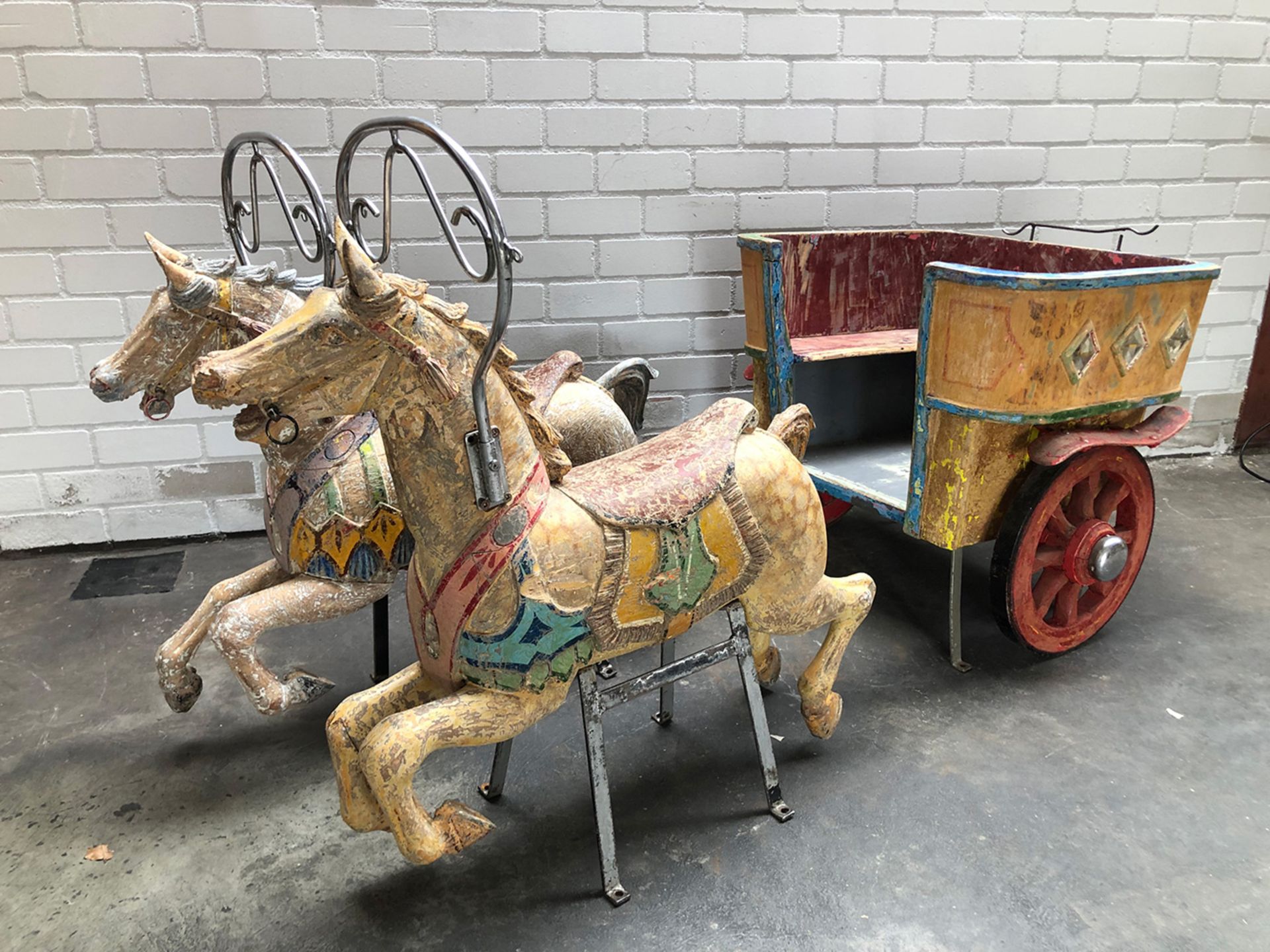 Original Bernard van Guyse Carriage with Two Horses. - Image 3 of 14