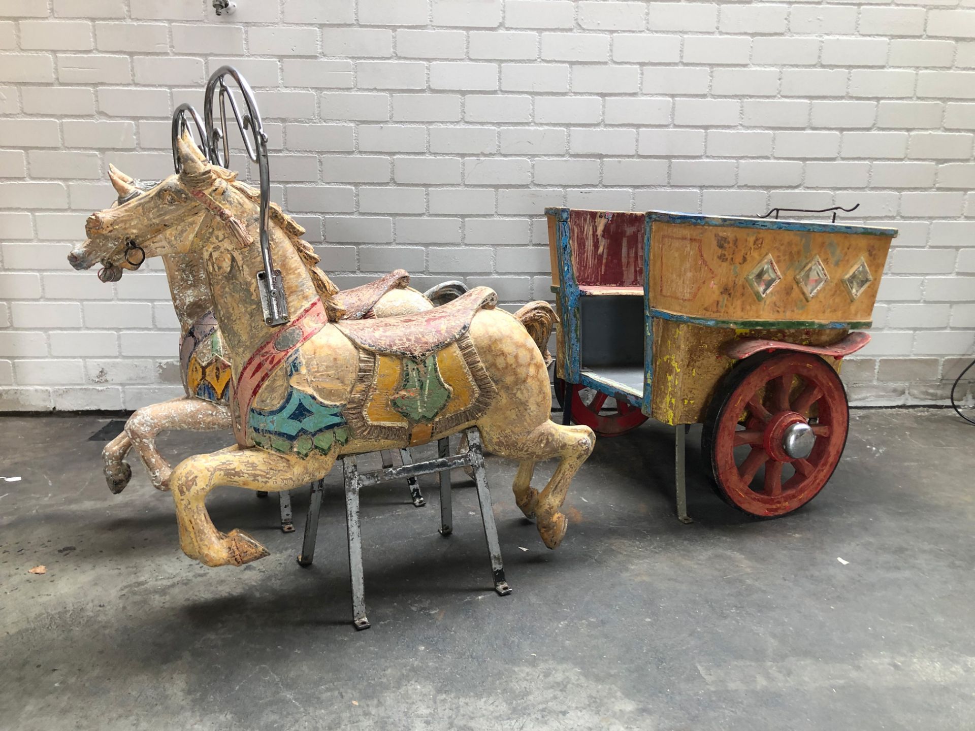 Original Bernard van Guyse Carriage with Two Horses.