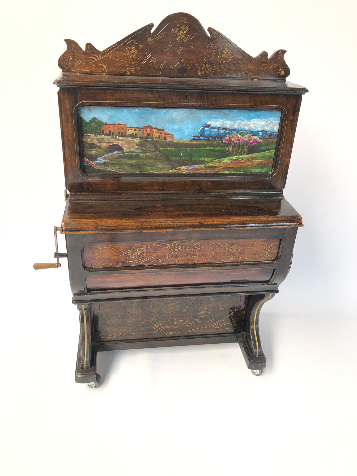 French Barrel Piano - "Baby Piano" ca. 1920 - Image 4 of 8