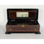 Swiss music box with zither attachment