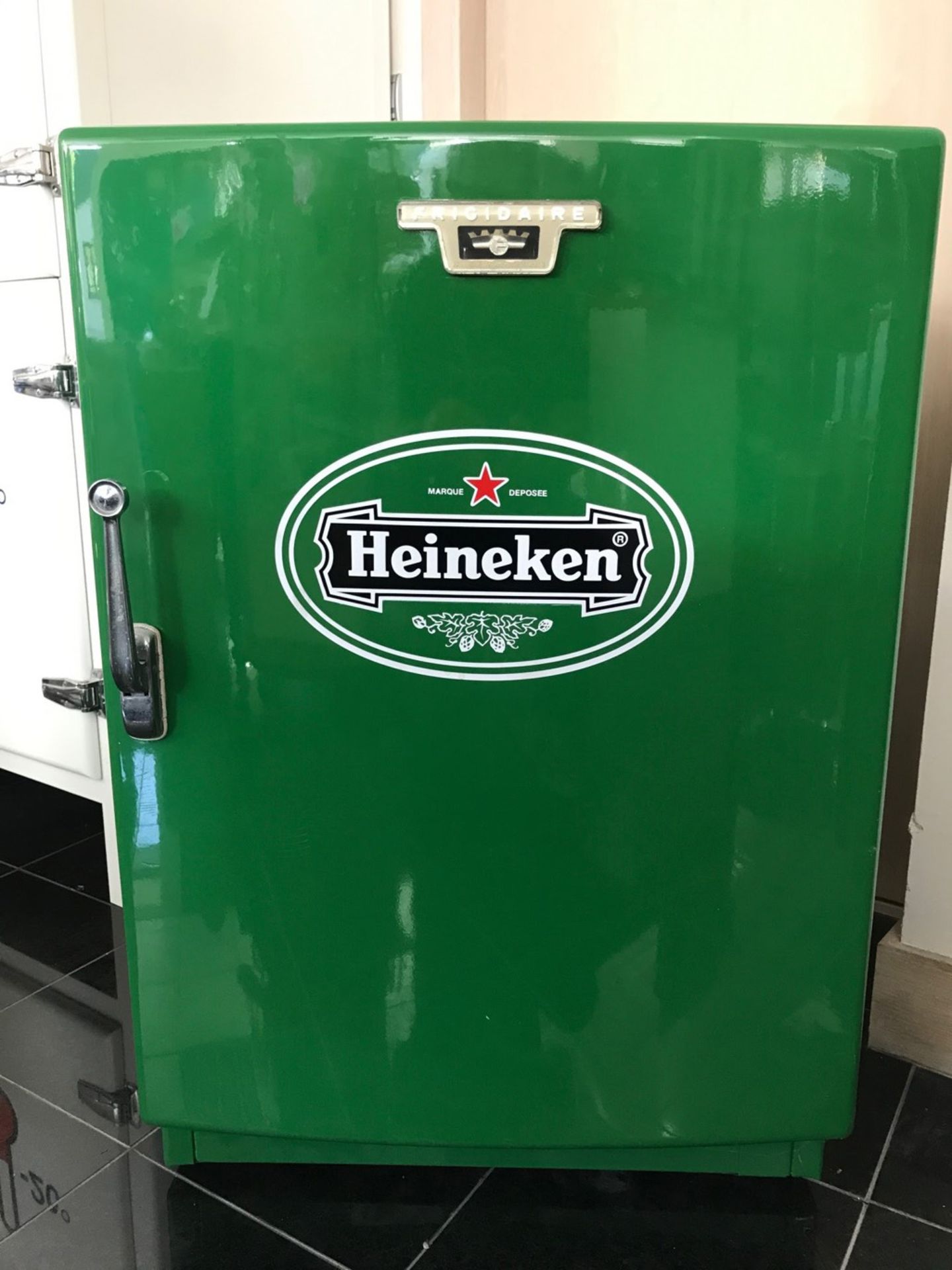 1964 Frigidaire Heineken Refrigerator in Glossy Green Color